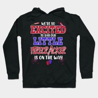 American July 4th Pregnancy Announcement Matching Hoodie